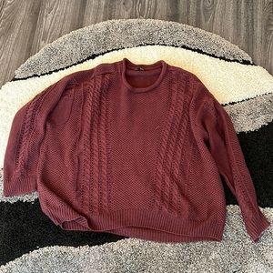 Burgundy 3X sweater. Does not fit like 3X in my opinion!